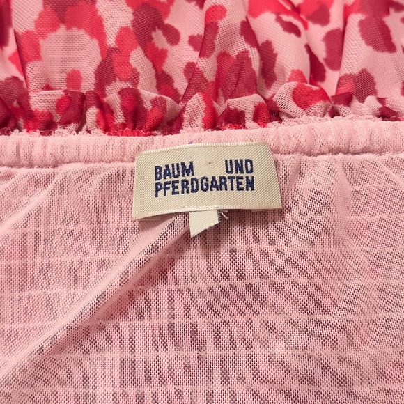 NEW Baum und Pferdgarten Joliet Smocked Stretch Mini Dress Pink Size XL - Picture 5 of 5